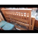 Two double rail end beds with slats