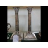 A pair of Victorian silver candlesticks, Sheffield