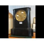 A Victorian striking mantel clock - height 38cms