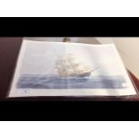 M.G PEARSON - watercolour of USS Constitution - 2