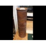 An antique six section spice tower - height 30cms