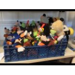 A collection of Goofy soft toys