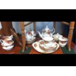 A selection of Old Country Roses Royal Albert tea