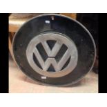 A metal VW circular advertising sign - 58cm diamet