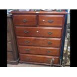A chest of two short and four long drawers