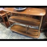 A retro golden dawn Ercol three tier what-not - he