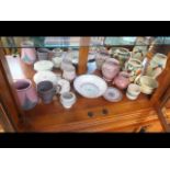 A selection of Isle of Wight pottery including Sau
