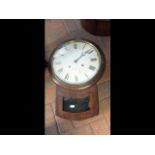 A Victorian drop dial wall clock - 53cms
