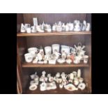 A large selection of crested china