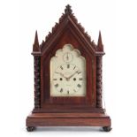 FRODSHAM, GRACECHURCH ST. LONDON A MID 19th CENTURY GOTHIC ROSEWOOD BRACKET CLOCK having an