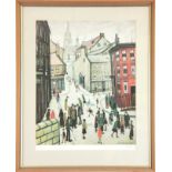 L.S.LOWRY SIGNED PRINT 'BERWICK-ON-TWEED' published by the Fine Art Guild, signed to lower right and