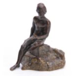 FRANZ BERGMAN AN EARLY 20th CENTURY AUSTRIAN COLD PAINTED BLACKAMOOR BRONZE modelled as a young