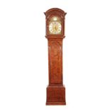 ROBERT CRUCEFIX, LONDON A MID 18TH CENTURY BURR WALNUT 8-DAY LONGCASE CLOCK the 12" arched brass