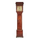 JOHNATHAN LEES, BURY A MID 18th CENTURY OAK LONGCASE CLOCK the hood having a moulded pediment