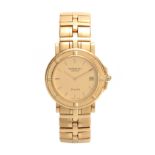 A GENTLEMANS 18ct YELLOW GOLD RAYMOND WEIL PARSIFAL WRIST WATCH on 18ct gold bracelet, the case with