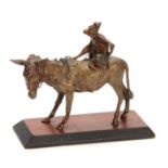 ATT. FRANZ BERGMAN AN EARLY 20th CENTURY COLD PAINTED BRONZE SCULPTURE modelled as a dressed