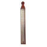 DOLLOND, LONDON A GEORGE III MAHOGANY WALL THERMOMETER the slim mahogany case having a moulded