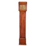 JOHN BATES, KETTERING AN UNUSUAL MINIATURE EARLY 18TH CENTURY OAK 30HR ALARM LONGCASE CLOCK The 7.5"