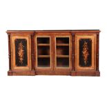 JOHN TAYLOR & SONS EDINBURGH, A GOOD QUALITY 19TH CENTURY MARQUETRY, BURR WALNUT AND EBONISED