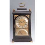 JOHN ROSS, INVERARY A FINE GEORGE III SCOTTISH EBONISED BRACKET CLOCK the bell top case with gilt