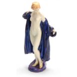 AN ART DECO ROYAL DOULTON FIGURE 'THE BATHER' numbered HN.687 20cm high.