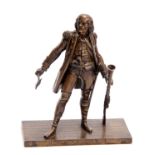 A 19TH CENTURY BRONZE FIGURE depicting the french naval officer Charles Rigault de Genouilly, 23cm