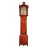 JOHN HALLIFAX, LONDON. A QUARTER CHIMING FIGURED MAHOGANY LONGCASE CLOCK the case with pagoda hood