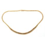 A LADIES 9CT GOLD NECKLACE 42cm long, app. 20.5g