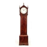 BARRAUD, CORNHILL, LONDON A REGENCY FIGURED MAHOGANY LONGCASE CLOCK OF SMALL PROPORTIONS the break