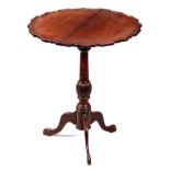 A LATE 18TH CENTURY ANGLO INDIAN ROSEWOOD OCCASIONAL TABLE the circular top with shaped, moulded