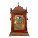 JOHN SCOTT, LONDON. AN IMPRESSIVE GEORGE III MAHOGANY MUSICAL BRACKET CLOCK the 9" brass dial with