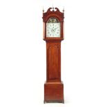 JOHN MOORE. WARMINSTER. A LATE GEORGE III MAHOGANY AUTOMATION LONGCASE CLOCK of small proportions,