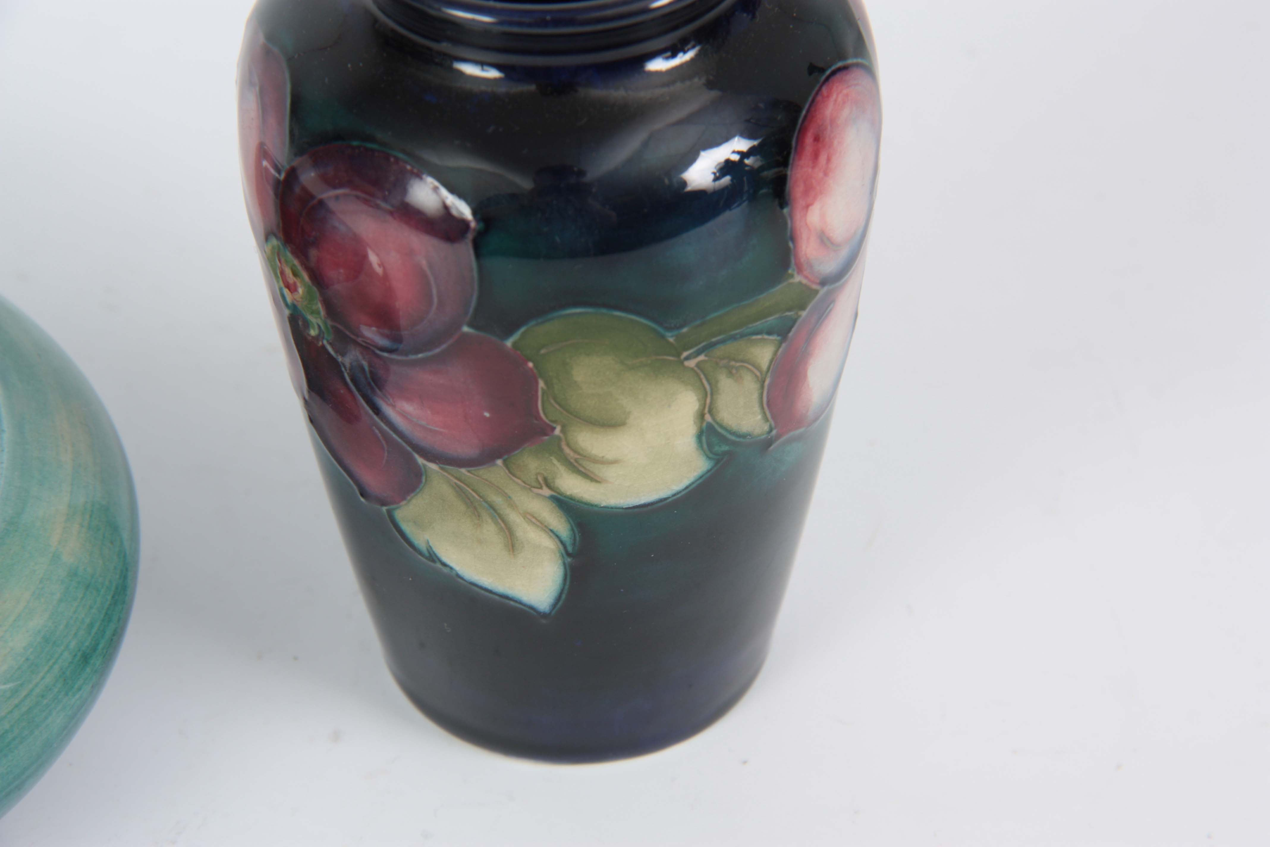 A 1930's MOORCROFT SMALL TAPERING SHOULDERED VASE tube lined and decorated with a continuous band of - Image 3 of 6