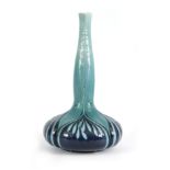 AN EARLY 20TH CENTURY VILLEROY AND BOCH ART NOUVEAU VASE with tube lined decoration having