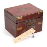 A LATE 19th CENTURY BOXED SET OF GOLF CLUB MAKERS PUNCHES having a brass-bound mahogany box