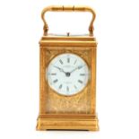 DROCOURT No 9827 A 19TH CENTURY FRENCH GILT BRASS CARRIAGE CLOCK REPEATER RETAILED BY GROHE