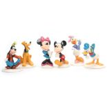 A COLLECTION OF 6 MICKEY MOUSE ROYAL DOULTON FIGURES including "Goofy", "Pluto", "Minnie", "Mickey",