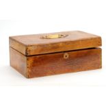 A LATE 19th CENTURY ELEPHANT HIDE GAMES BOX BY ROLAND WARD the lid with ormolu sunken handle opening