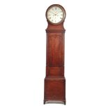 ALEXANDER, LEITH. AN EARLY 19th CENTURY FIGURED MAHOGANY LONGCASE CLOCK the drumhead style hood