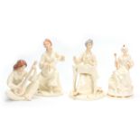 A COLLECTION OF 4 ROYAL DOULTON FIGURES FROM THE ENCHANTMENT COLLECTION including "Queen of the