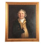 AN EARLY 19TH CENTURY ENGLISH SCHOOL OIL ON CANVAS. Portrait of a gentleman, 75cm high 62cm wide -