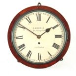 CONNELL, 83, CHEAPSIDE, LONDON. A MID 19th CENTURY 10" DIAL FUSEE WALL CLOCK having a figured