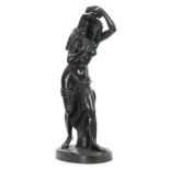 CLAUDE MICHEL CLODION. A 19TH CENTURY BRONZE SCULPTURE OF BACCHANT 76cm high