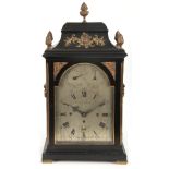 SAMUEL TOULMIN, STRAND, LONDON. A FINE GEORGE III EBONISED AND ORMOLU MOUNTED BRACKET CLOCK the