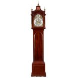 JOSEPH HERRING LONDON A GEORGE III MAHOGANY LONGCASE CLOCK with pagoda top and three brass ball