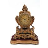 RAINGO FRES. A PARIS. AN EARLY 19th CENTURY FRENCH ORMOLU TIMEPIECE MANTEL CLOCK standing on a