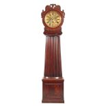 ROLMALSTON, DUNFERMLINE. A LATE REGENCY SCOTTISH MAHOGANY DRUM HEAD LONGCASE CLOCK, having a