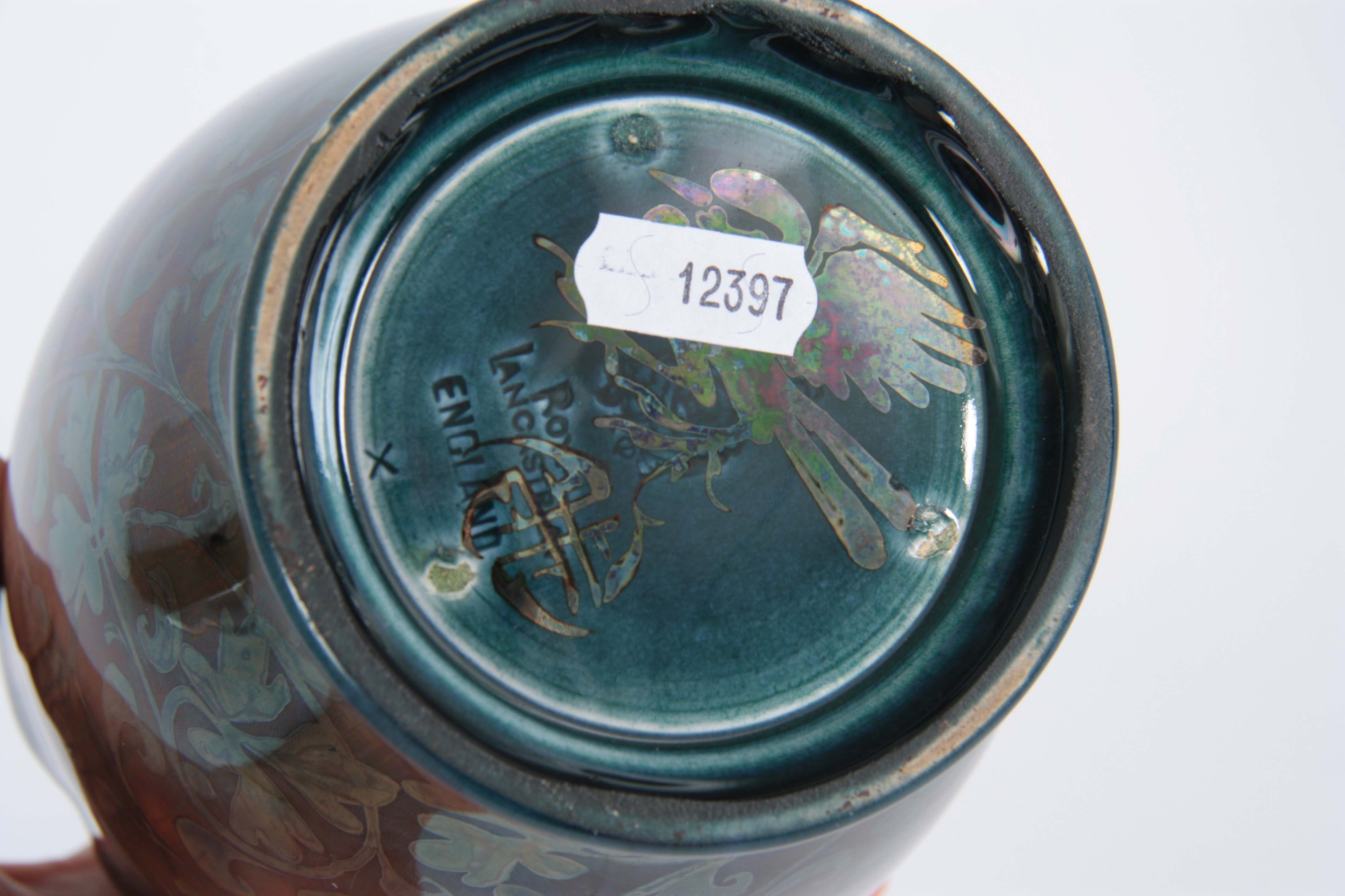 AN EARLY 20TH CENTURY ROYAL LANCASTRIAN LUSTRE VASE BY GORDON FORSYTH of ovoid form with lobed - Image 3 of 4