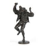 AFTER JEAN-JACQUES FEUCHERE. A LATE 19th CENTURY PATINATED BRONZE SCULPTURE modelled as a young