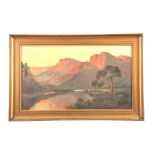 JACK M. DUCKER M.M.A. OIL ON CANVAS. The hills of Perth 48cm high, 84cm wide - signed and in a